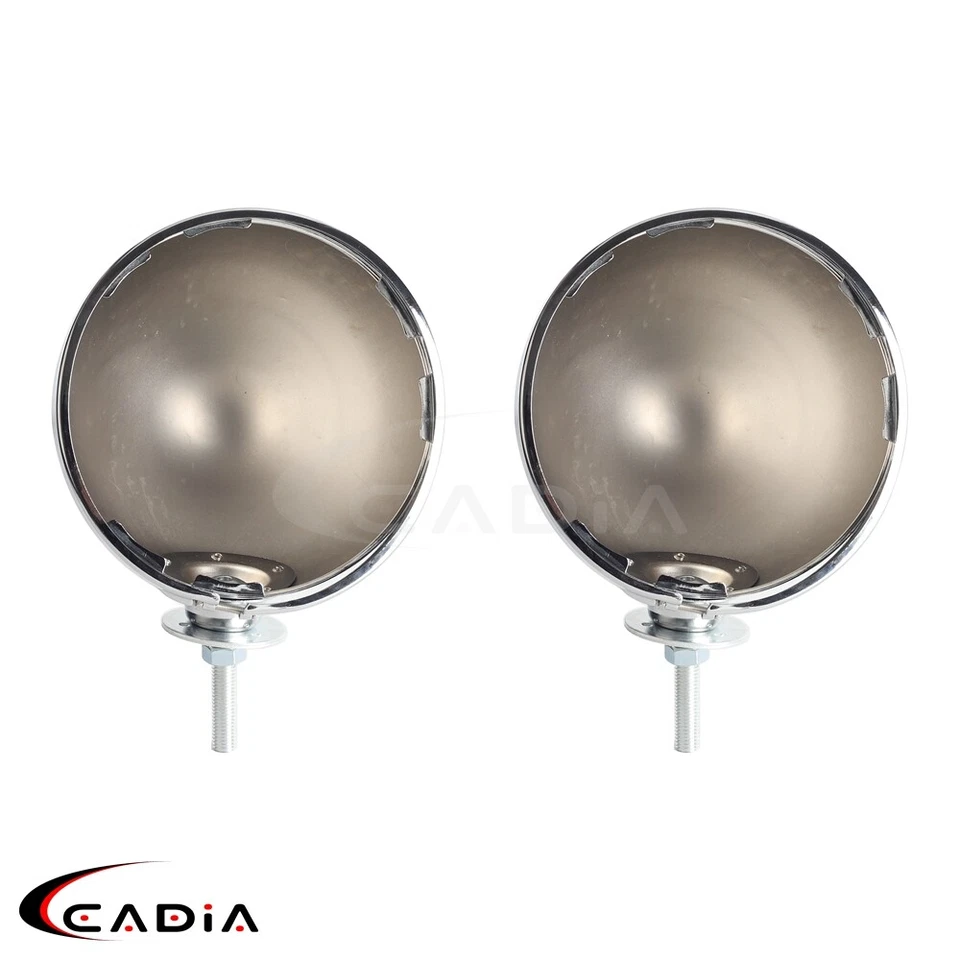 2 pcs Universal Chrome Dietz Type 7" Headlight Bucket Chrome Housing & Trim Ring - image 4 of 4