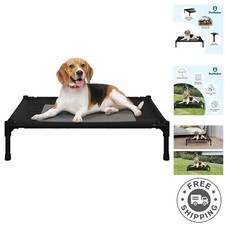 Durable Elevated Dog Bed for Indoor/Outdoor Comfort - Supports Pets Up to 50lbs