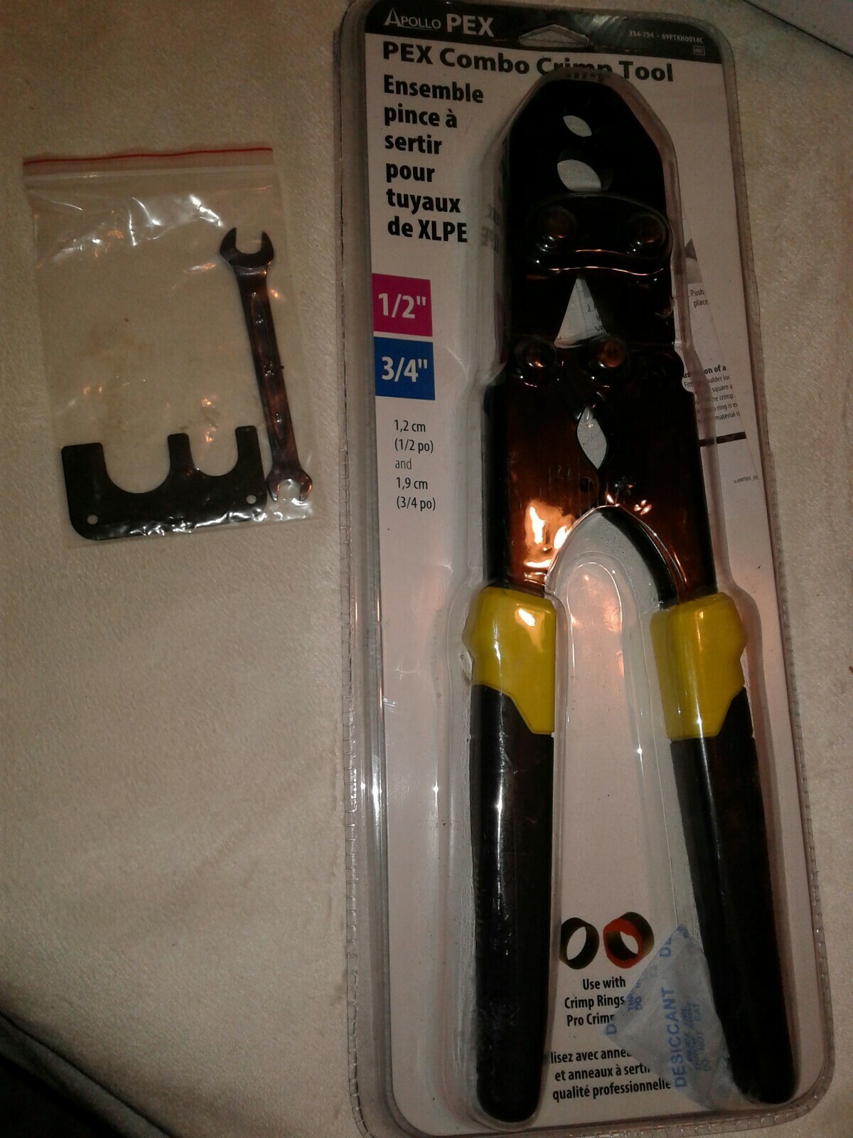 Apollo 69PTKH0014C PEX Combo Crimp Tool For 1/2 in. and 3/4 in. Pex Pipe