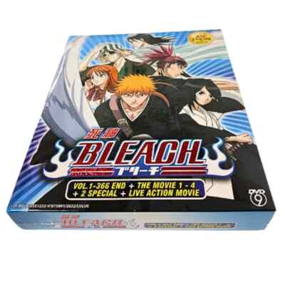 DVD Anime Bleach TV Series Vol.1-366 End + 4 Movie + 2SP + Live