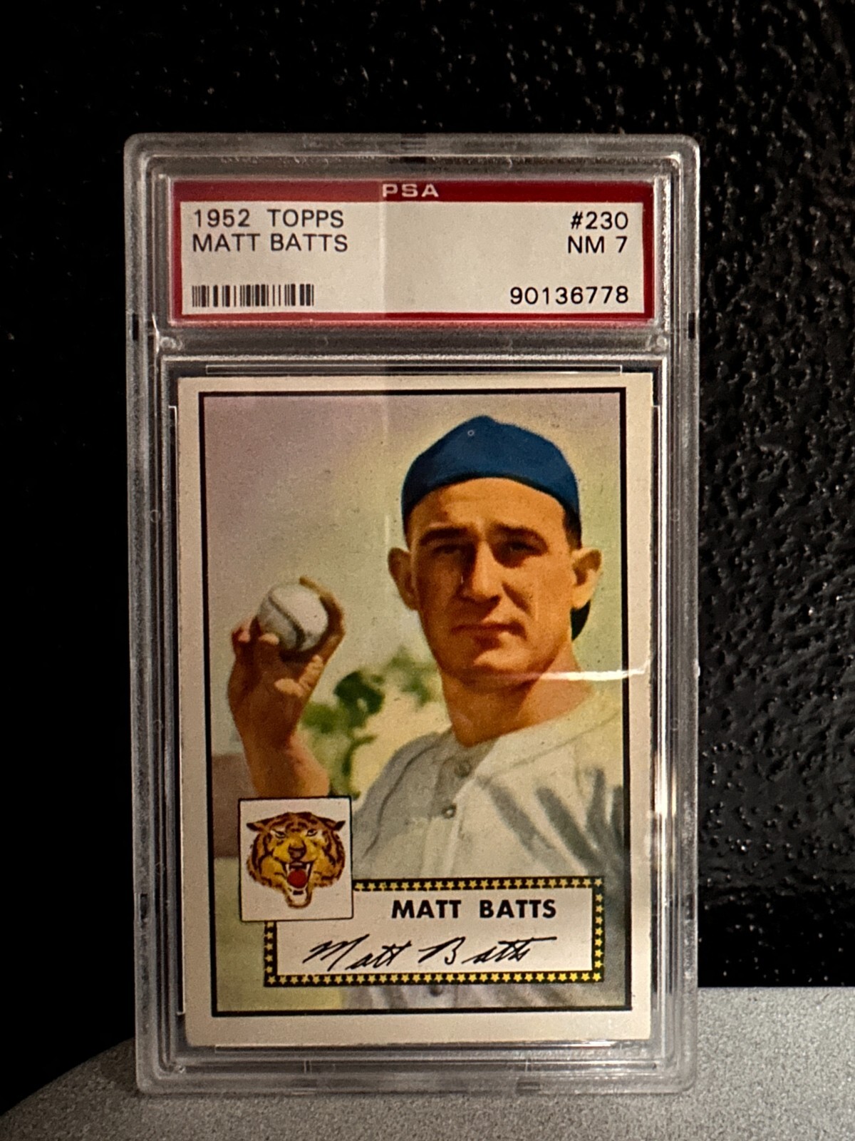 1952 Topps #230 Matt Batts PSA 7 NM