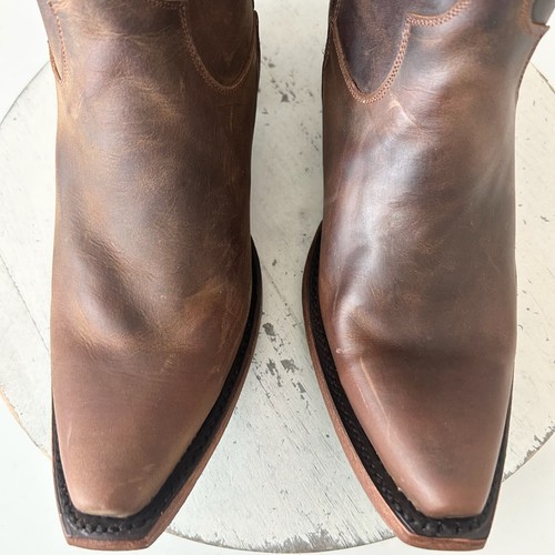 Lane OLIVIA JANE Knee High Womens Cowboy Boots 8 Brown Leather Western Cowgirl - 第 6/13 張圖片