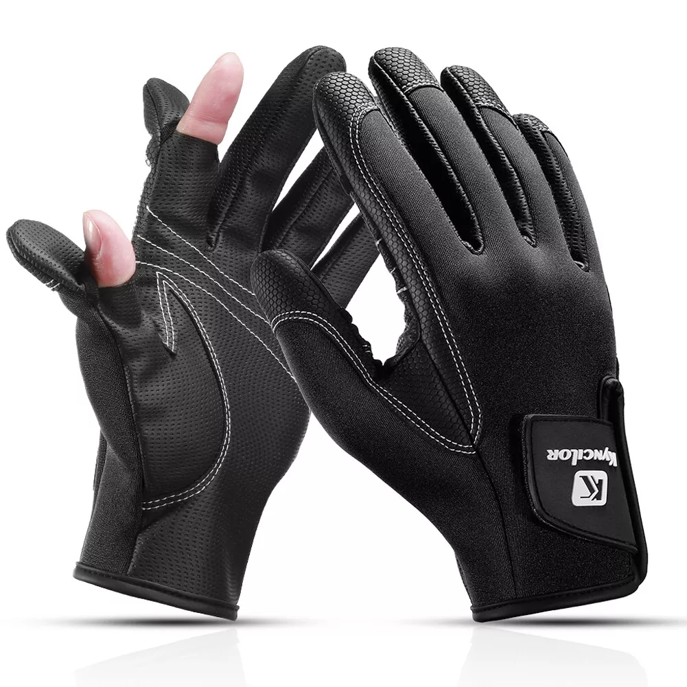 Cold Weather Neoprene 2 Slits Full Finger Gloves Fishing Windproof