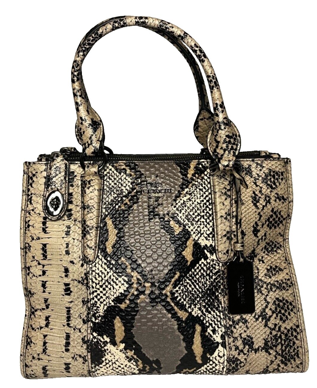 バッグ COACH Python Embossed Y2K Tote Bag rare Coach Python Handbag | eBay