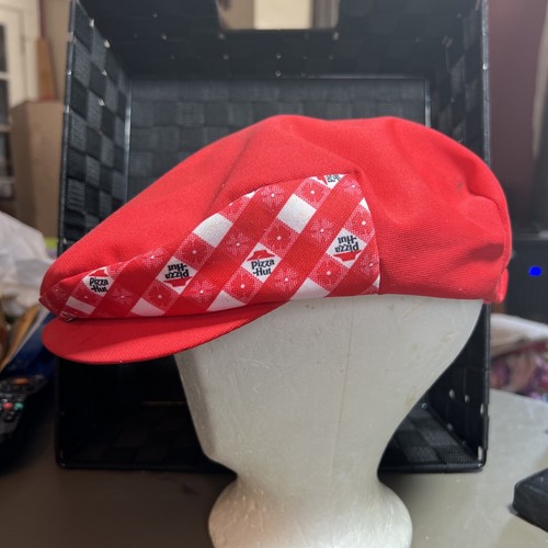 Vintage English CABBIE FLAT CAP Newsboy golf Gatsby Pizza Hut Employee Hat Rare