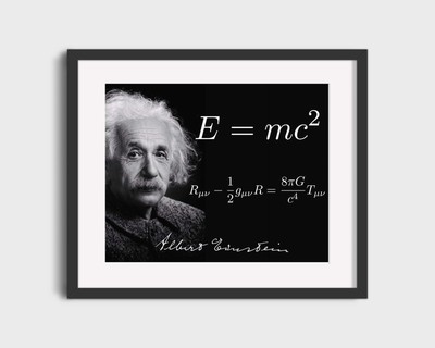 Albert Einstein Quote Poster - E=MC2