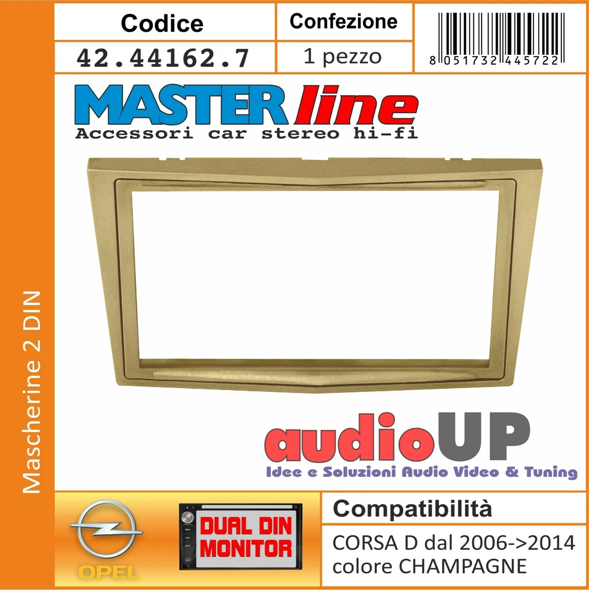 Autoleads DFP-19-01/DG Mascherina Autoradio 2 DIN – Grigio Scuro Per Opel Astra / Zafira