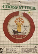 Cross Stitch Candle Bright Christmas Designs For The Needle 5  Hoop 3108