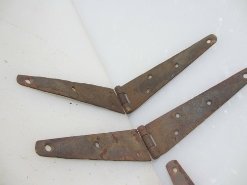 Vintage Iron Gate Strap Hinges Brackets Mounts Hardware Hinge Straps 6"L - 第 3/8 張圖片