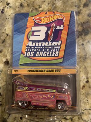 2017 Hot Wheels 31st Convention LA Volkswagen Drag Bus VW #1125 | eBay
