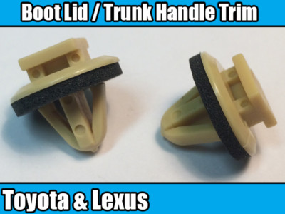 10x Neue Clips für Toyota Lexus Kofferraumdeckel Kofferraumgriff Blende Abdeckung 90467-10077