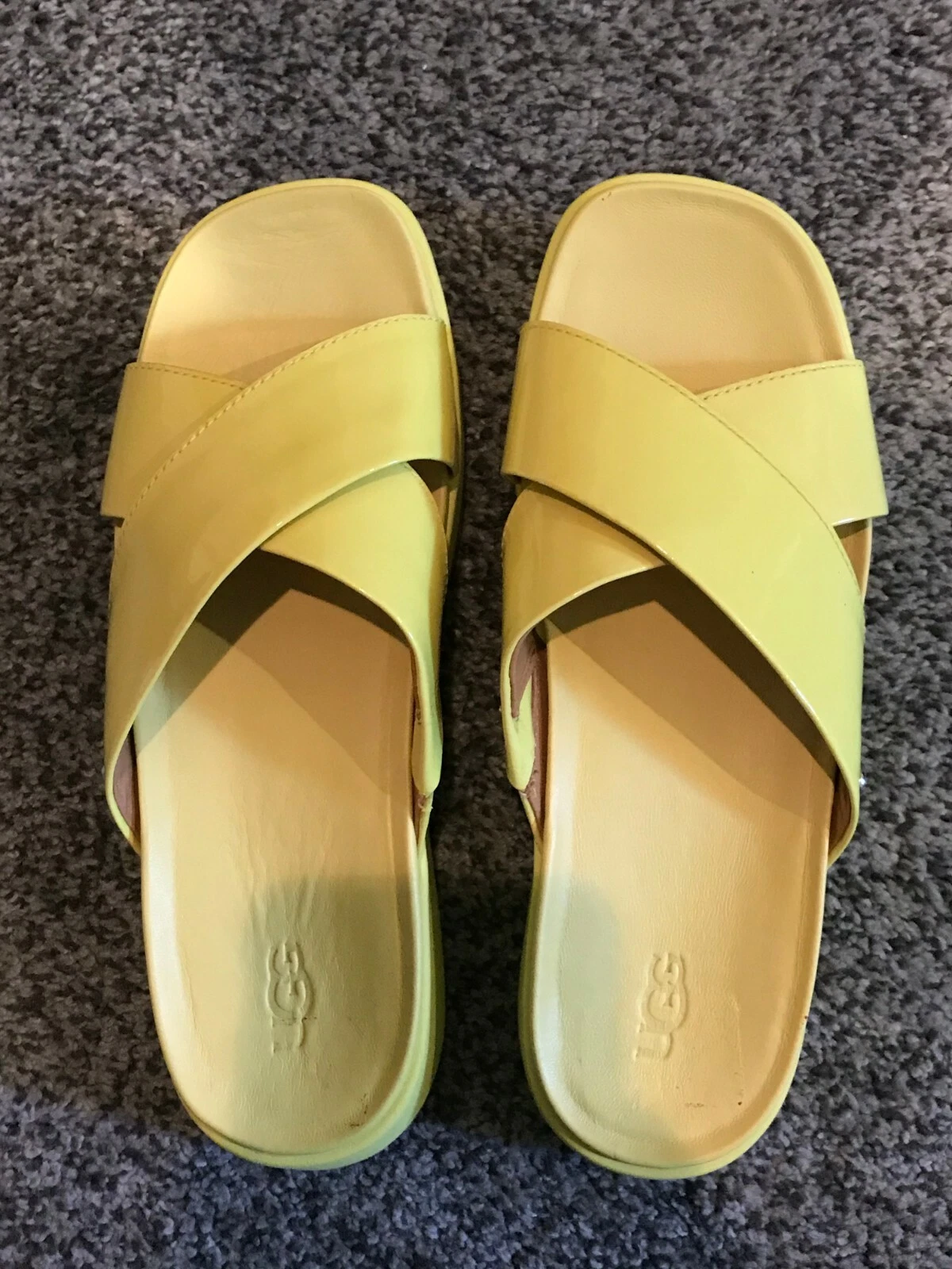 Sandali slip on donna UGG Emily giallo taglia 6 nuovi con scatola spedizione gratuita