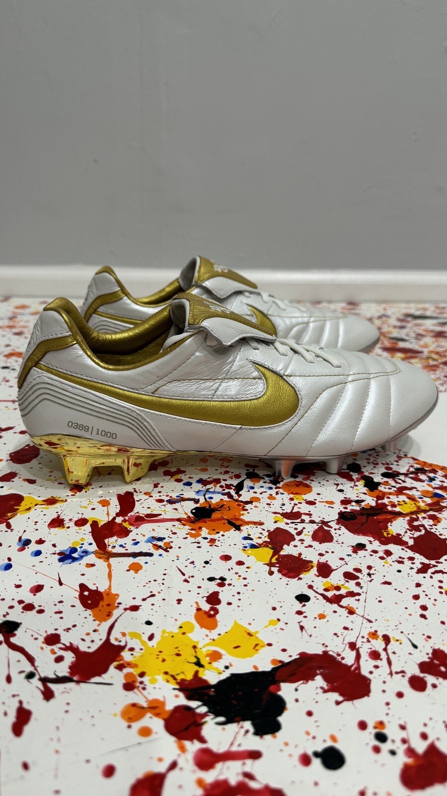 NIKE LEGEND 7 ELITE 10R RONALDINHO #369/1000 FG SZ 9 BV5747-107 R10 TIEMPO GOLD