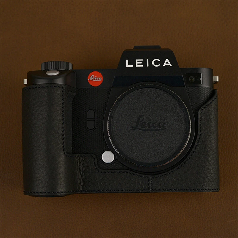 Câmera Leica SL2 meia capa estilo retrô capa de inserção couro genuíno feita à mão nova - Imagem 3 de 4
