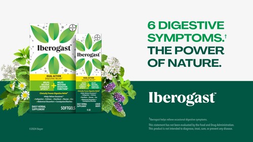 Iberogast Liquid Drops Occasional Upset Stomach,Indigestion,Bloating,Gas,20 mL. - Picture 7 of 7