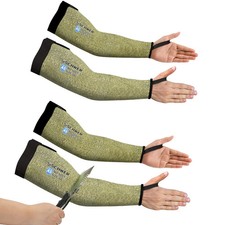 2 Pairs CORE Arm Protection Sleeves S081 ANSI A5 Cut Resistant with Thumbhole