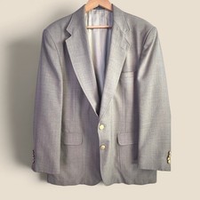 Vintage Tan Hopsack Blazer Johnny Bench MVP 44R Taupe Ivy Heritage Sport Coat