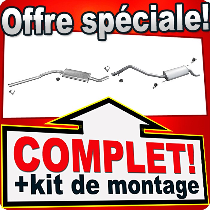 Pot d'échappement VW T4 Transporter IV 1.9 TD 68CH 1992-1995 silencieux arrière SWB