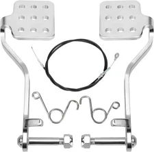 Go Kart Pedals with 71'' Throttle Cable Kit For 212cc 196cc 6.5hp Silver Go Kart