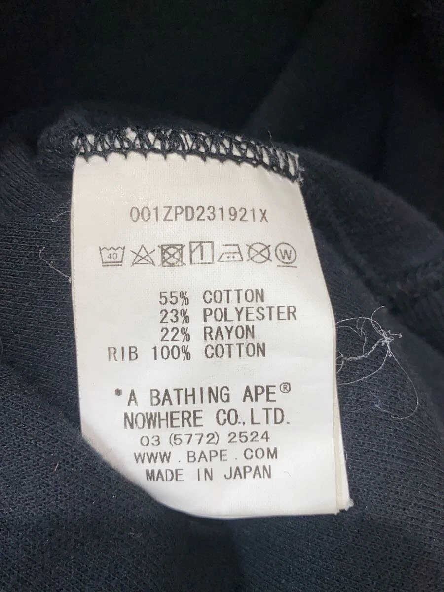 A BATHING APE (BAPE) Felpa con cappuccio e zip A BATHING APE XL Cotone BLK 001ZPD231921X Usata