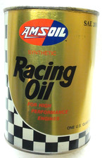 Nos Vintage Amsoil Synthetic Racing Engine Oil 1 Quart Metal Quart Can Full 1970