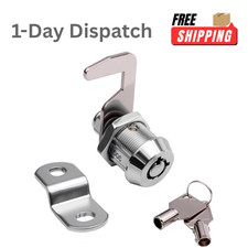 Toolbox Lock Tubular Cam Replacement Lock 5/8 Inch Chrome Finish Keyed Alike