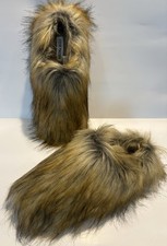 EUC Women Sz 7 Steve Madden Beastie Faux Fur Slip On Slipper Shoe Brown MinUse