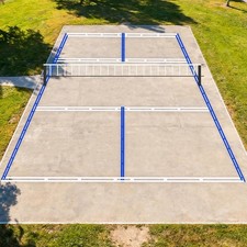 Reusable Pickball Court Stencil Kit   44X20 Ft Full-Size Stencil, Durable Plasti