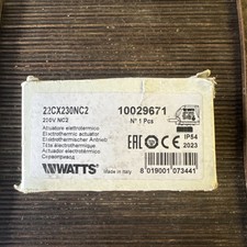WATTS COMPACT ELECTROTHERMAL ACTUATOR 22CX230NC2 230V