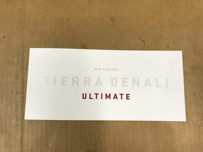 2016 GMC Sierra Denali Ultimate Dealership Salesman Brochure