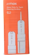 J/Mok  Cordless S2 Oral Irrigator Water Flosser -6 Tips -YELLOW - NEW*