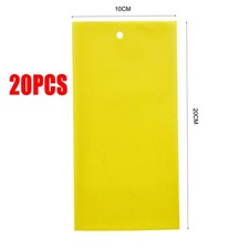 20Pcs Yellow Sticky Fly Trap Paper Fruit Flies Insect Aphids Glue Catcher Bug