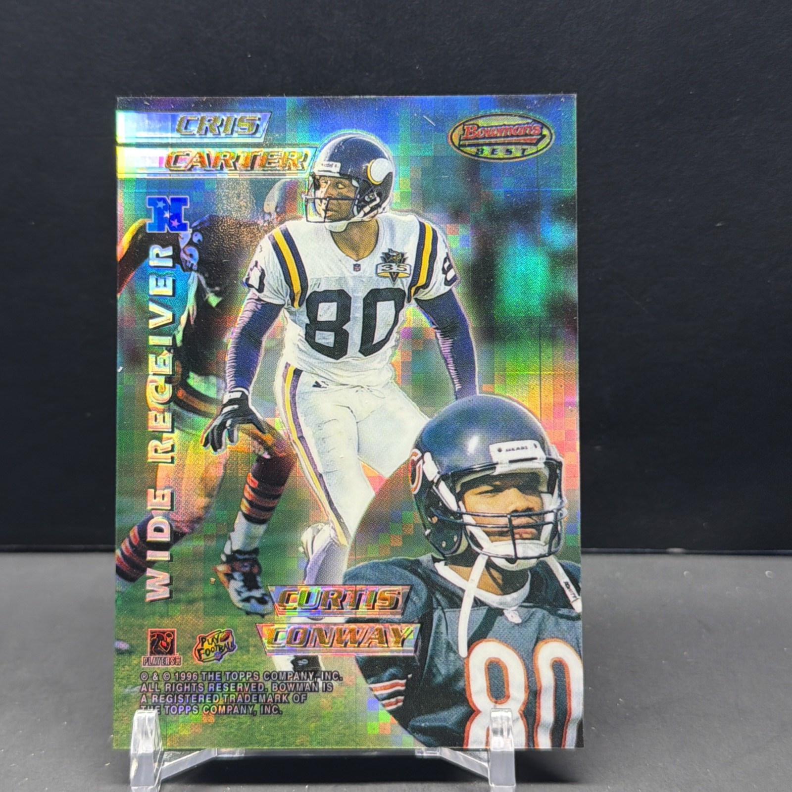 1996 Bowmans Best Atomic Refractor Cris Carter Keyshawn Johnson Pickens Conway