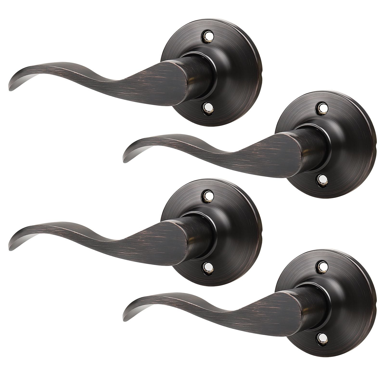 Rubbed Bronze Interior Door Levers Left