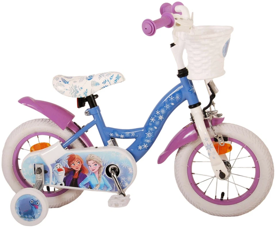 Volare Disney Frozen 2 Kinderfahrrad - Mädchen - 12 Zoll - Blau / Lila - Bild 2 von 4