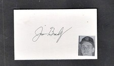 1955 JIM BRADY  DETROIT TIGERS  ROOKIE AUTOGRAPHED 3X5 W/PHOTO d.2024