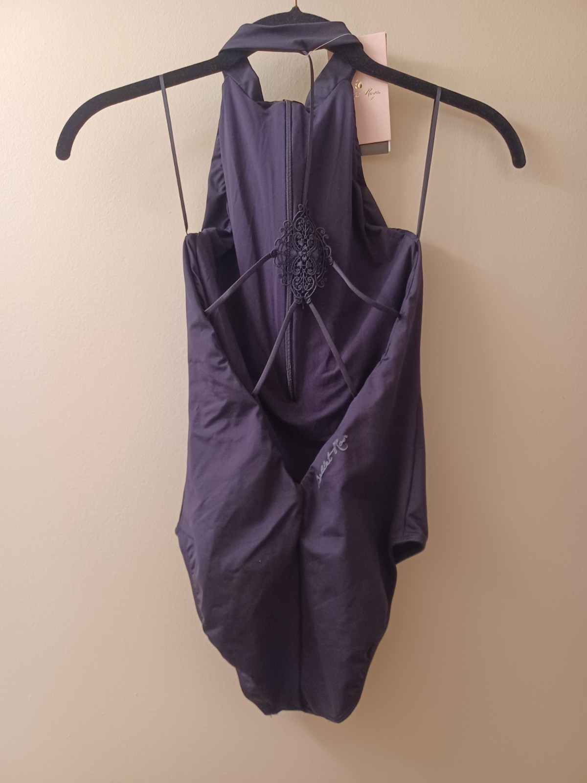 New Ballet Rosa Black Halter Leotard