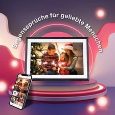 Digitaler Bilderrahmen WLAN 10,1 Zoll HD IPS Touch Screen für Fotos 32GB NEU