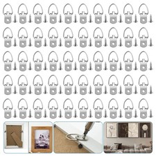 100/50 PCS Picture Frame Triangle Strap D-Ring Hangers Hardware Hook with Screws