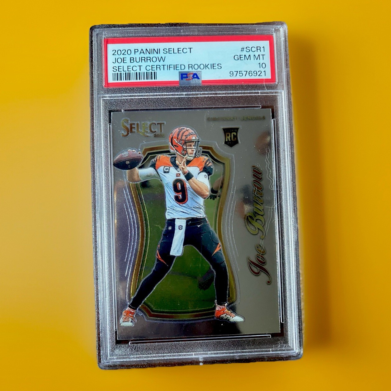 2020 Panini Select - Select Certified Rookies Joe Burrow #SCR-1 (RC) PSA 10