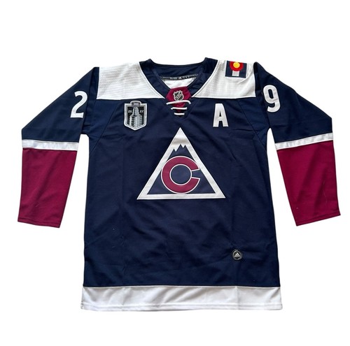 2022 Stanley Cup Nathan Mackinnon Colorado Avalanche Alternate Jersey NHL 52