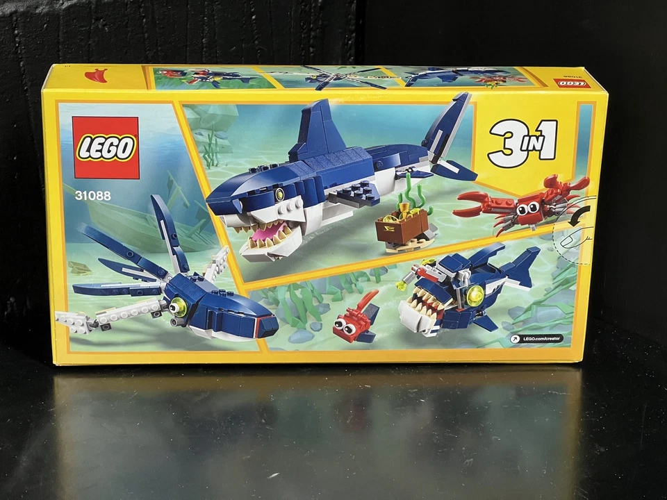 LEGO 31088 Creator: Deep Sea Creatures NEW & SEALED 3 in 1 *Retired* - Image 2 of 3