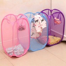 Mesh Laundry Basket Foldable Small Dirty Storage Basket Livingroom Bedroom Chang
