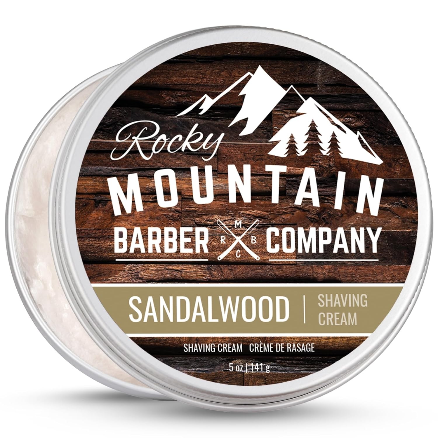 Men's Sandalwood Shaving Cream - Ultra Thick Lather for Smooth Shave-image