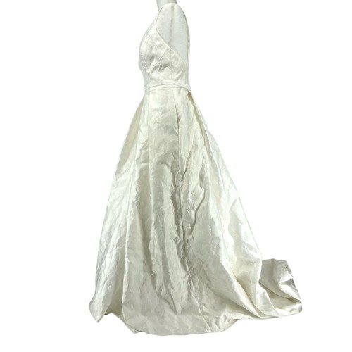Abito da sposa David's floreale jacquard linea A avorio GALINA WG3891 (taglia 6) - Foto 3 di 11