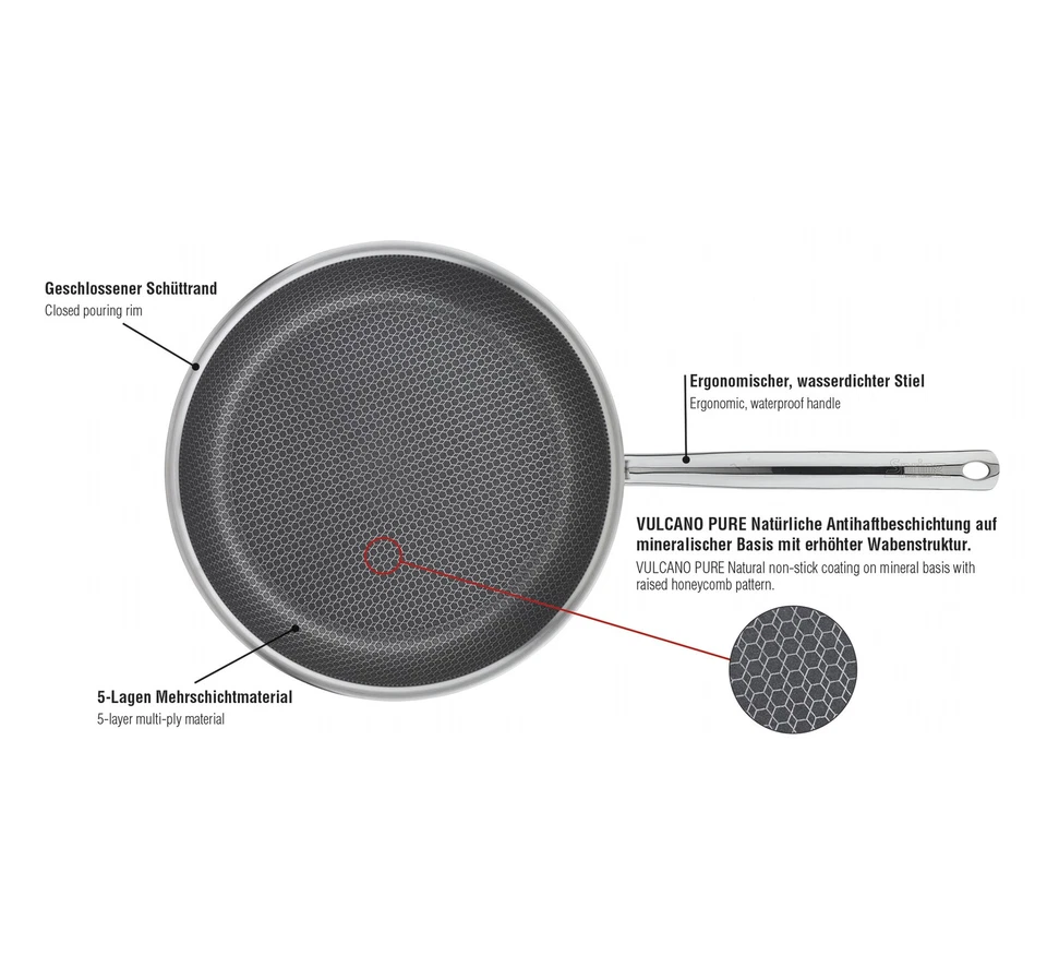 Bratpfanne SPRING CUT RESIST PURE DH 28x4.40 cm silber Pfannen-Set Pfanne - Bild 4 von 4