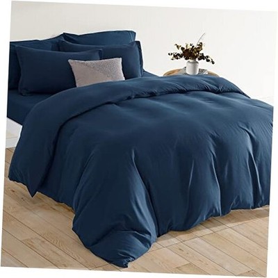  Duvet Cover Set,Bedding Super Soft and Breathable Double King Navy-blue