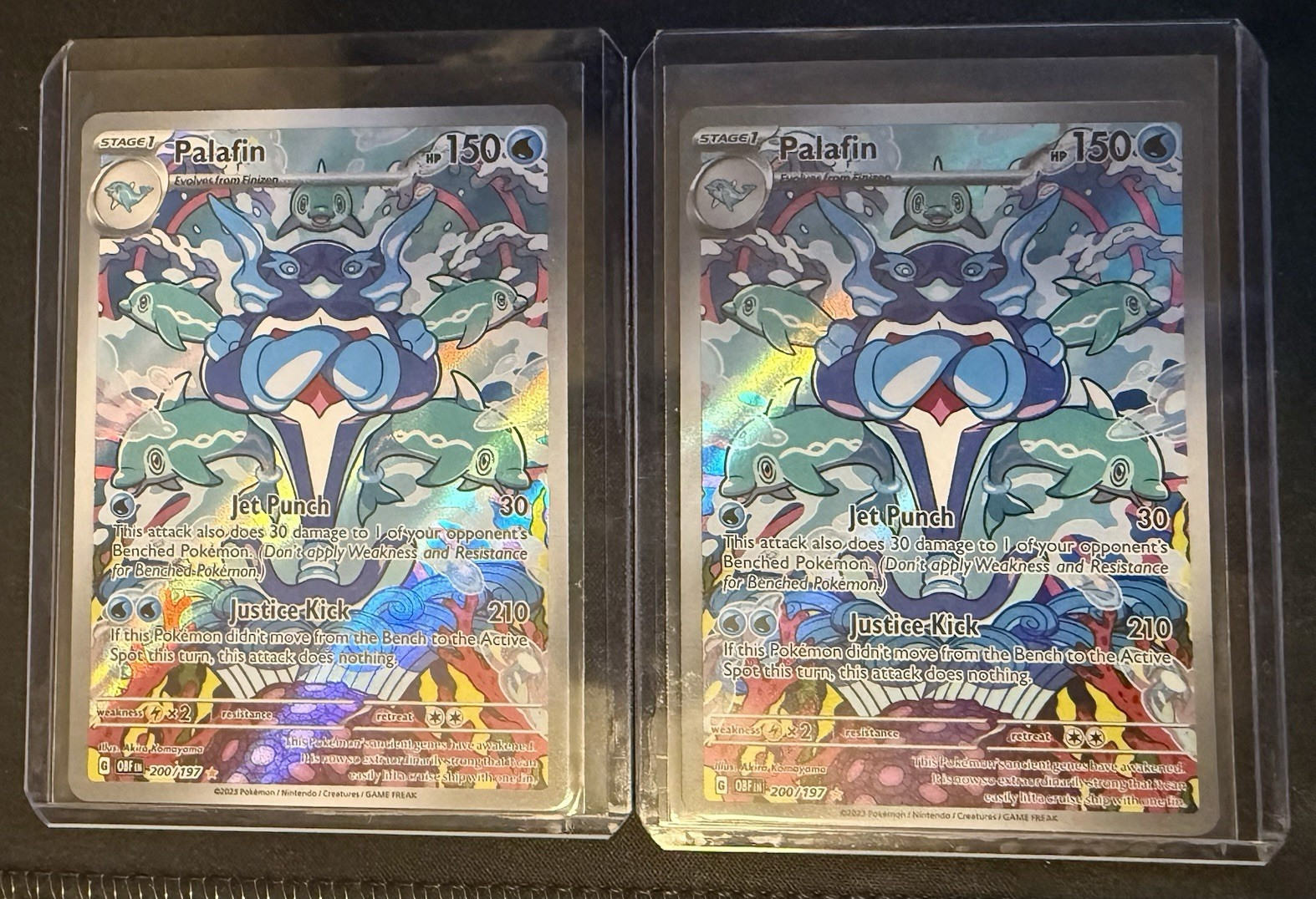 Palafin 200/197 Full Art Holo x2 Obsidian Flames Pokémon TCG English 2023