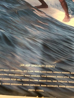 Large VINTAGE EDDIE AIKAU POSTER SURF QUIKSILVER 1997 98 WAIMEA