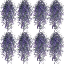 Janinka 8 Pcs Hanging Plants Artificial Decor Fake Plants Ferns Vine Artifici...